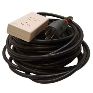 ALARGUE PROLONGADOR NEGRO 3X1.5 MM 10 MTS FICHAS RICHI DOBLE - Vista 1