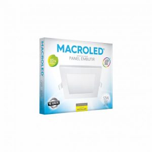 PANEL LED  EMBUTIR CUADRADO 12W MACROLED - Vista 4