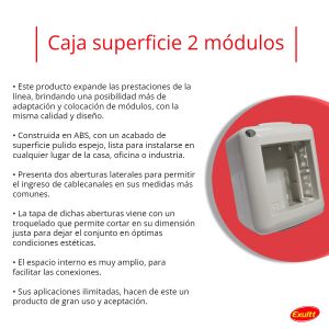 CAJA DE SUPERFICIE 2 MODULOS (VACIA) URBANA EXULTT - Vista 5