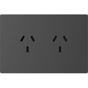 TOMACORRIENTE DOBLE MILAN GRIS MACROLED, AC 250V, 10A MAX. BASTIDOR METALICO