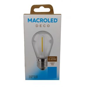 LAMPARA GOTA FILAMENTO LED 0.65W E27 MACROLED - Vista 3