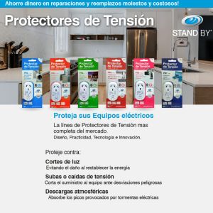 PROTECTOR DE TENSION 1500W TV STAND BY - Vista 4