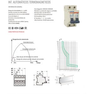 LLAVE TERMICA UNIPOLAR 1X20A TBCIN - Vista 1