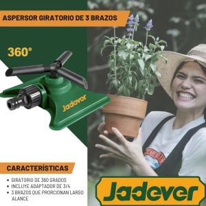 ASPERSOR GIRATORIO DE PLÁSTICO DE 3 BRAZOS JADEVER - Vista 2