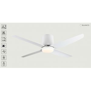 VENTILADOR DE TECHO BLANCO 401A CON LUZ 50” MOTOR DE ALTA EFICIENCIA LEUK - Vista 2