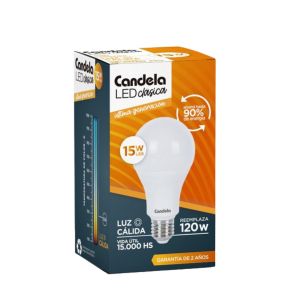 LAMPARA BULBO LED A60 15 WATT CANDELA - Vista 5