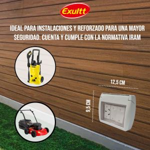 CAPSULADA EXTERIOR MEMBRANA PUNTO Y TOMA 10A EXULTT URBANA - Vista 4