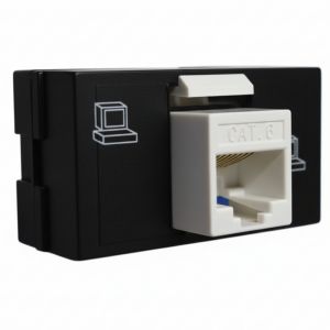 MODULO TOMA P/ RED RJ45 CAT 6 JELUZ PLATINUM NEGRO