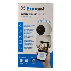 CAMARA DE SEGURIDAD IP SMART CON MOVIMIENTO Y MICROFONO 2MP FHD COLOR BLANCO PRONEXT - Vista 2