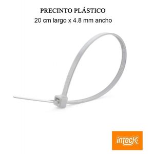 PRECINTO DE NYLON 4.8MM X200MM - BLANCO X 100 UNIDADES INTECK - Vista 5