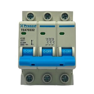 LLAVE TERMICA TETRAPOLAR 3X32A 3KA CURVA C PRONEXT