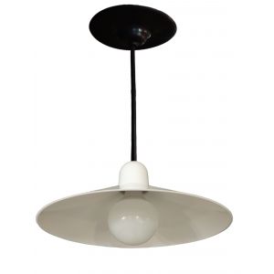 LAMPARA COLGANTE CHINO 1 LUZ BASICO BLANCO + LAMPARA GLOBO LED 12WTS CALIDO - Vista 2