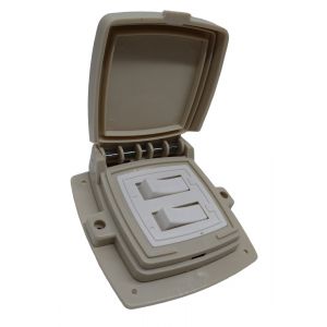 LLAVE 2 PUNTO CAPSULADO P/ EMBUTIR BEIGE EXULTT - Vista 1