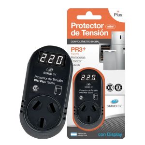 PROTECTOR DE TENSION 1500W HELADERA C/VOLTIMETRO STAND BY - Vista 2