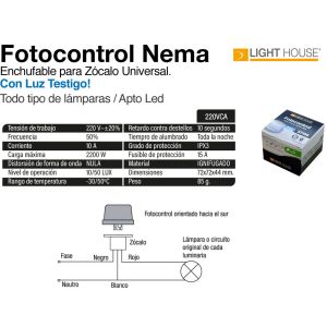 FOTOCONTROL P/ ALUMBRADO 2200 W PUBLICO LIGHT HOUSE - Vista 3