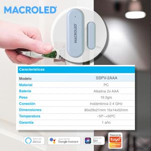 SENSOR SMART DE APERTURAS PARA PUERTAS Y VENTANAS - Vista 5
