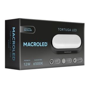 TORTUGA OVALADA 12W LED NEGRO MACROLED - Vista 4
