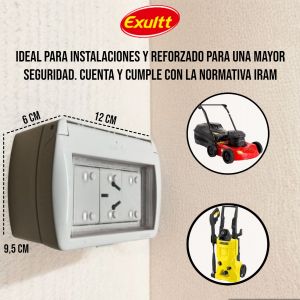 TAPA CAPSULADA EXTERIOR MEMBRANA APLICAR  + 1 TOMA ESPECIAL EXULTT URBANA - Vista 3