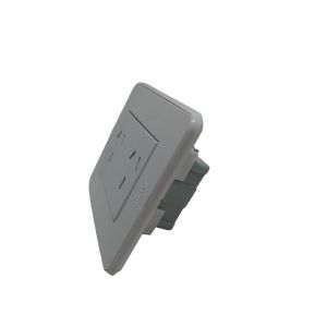 BASTIDOR JELUZ VERONA MITO COMPLETO TOMA DOBLE PUENTEADO  BL/BL - Vista 1