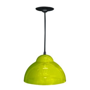 LAMPARA COLGANTE CAMPANA 1 LUZ FLUO AMARILLO STAR BOX
