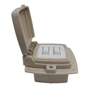 LLAVE 2 PUNTO CAPSULADO P/ EMBUTIR BEIGE EXULTT - Vista 3