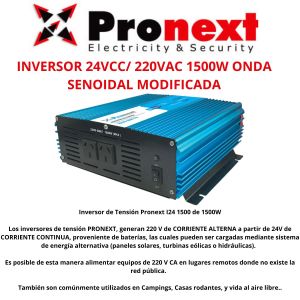 INVERSOR 24VCC/ 220VAC 1500W ONDA SENOIDAL MODIFICADA - Vista 1