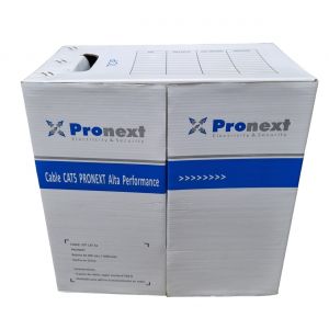 CABLE UTP CAT5E VAINA NEGRA EXTERIOR X 305 METROS PRONEXT - Vista 1