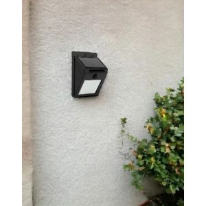 REFLECTOR SOLAR 4W APLIQUE EXTERIOR IP65 INTEMPERIE BATERIA NEGRO BLANCO FRíO - Vista 4