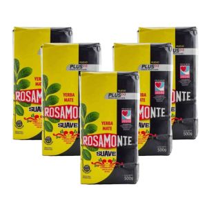 YERBA ROSAMONTE SUAVE PLUS 500 GR X 5 UNIDADES