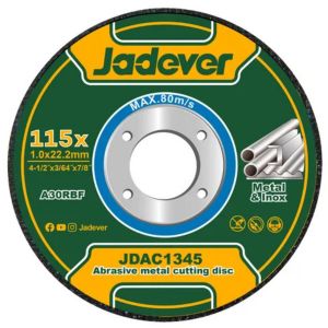 DISCO ABRASIVO PARA CORTE DE METAL 115MM JADEVER