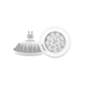 LAMPARA AR111 LED 11W GU10 DE PVC BLANCA MACROLED - Vista 3