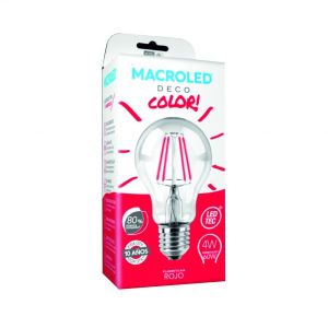 LAMPARA BULBO FILAMENTO DECO COLOR LED 4W E27 MACROLED - Vista 4