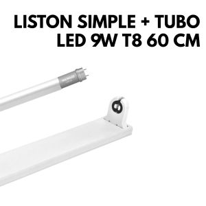 LISTON SIMPLE + 1 TUBO NANO 9 W 60 CM NEUTRO - Vista 1