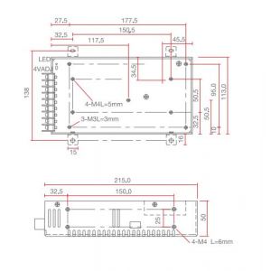 FUENTE LED SWITCHING 12V 16.5A 201W IP20 POWER SWITCH - Vista 5
