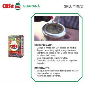 PAQUETE YERBA CBSE GUARANA 500 GR X 12 UNIDADES - Vista 4
