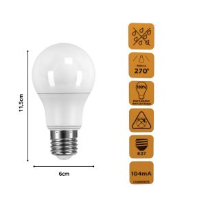 LAMPARA BULBO LED A60 12 WATT CANDELA - Vista 6
