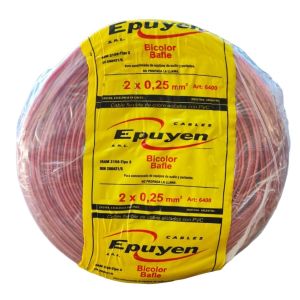 CABLE BIPOLAR BAFLE AUDIO BICOLOR ROJO Y NEGRO 0.25MM X METRO EPUYEN - Vista 2