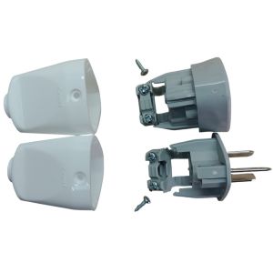 FICHA MACHO Y HEMBRA 3 PATAS 10A AXIAL BLANCO EXULTT - Vista 4
