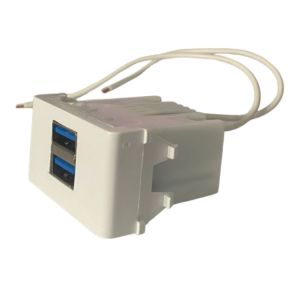 CARGADOR USB EXULTT 5V 3 AMPER DOBLE BLANCO - Vista 1