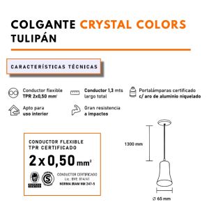 COLGANTE CRYSTAL COLORS TULIPAN BLANCO - Vista 6