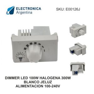 MODULO DIMMER DUAL LED 100W HALOGENA 300W BLANCO JELUZ VERONA - Vista 1