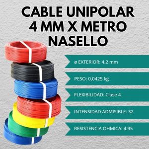 CABLE UNIPOLAR 4 MM X METRO CONDUELEC - Vista 6