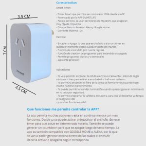 TIMER INTERRUPTOR ENCHUFABLE DIGITAL WIFI SMART 10A PRONEXT - Vista 4