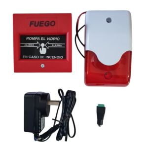 ALARMA DE INCENDIO CON SIRENA PARA INTERIOR Y PULSADOR - Vista 5