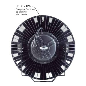 ARTEFACTO COLGANTE GALPONERA LED 200W FRIO MACROLED - Vista 3