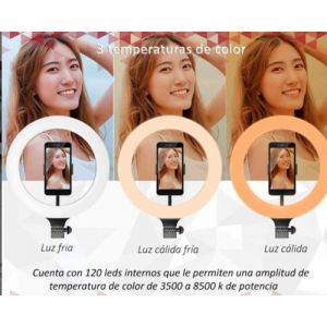 TRIPODE CON ARO DE LUZ LED 71 CM - Vista 3
