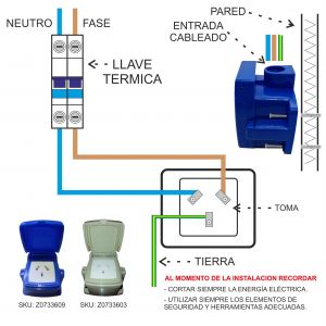 CAJA CAPSULADA EXTERIOR 1 TOMA 10 AMP ESPECIAL C/ TAPA EXTERIOR EXULTT - Vista 3