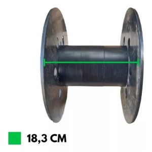 CARRETEL BOBINA PLáSTICO 18.3X28 CM NEGRA - Vista 3