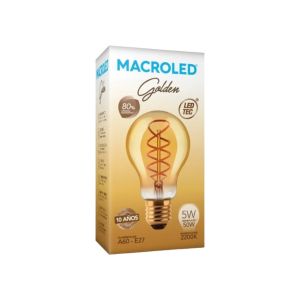 LAMPARA BULBO GOLDEN FILAMENTO LED 5W E27 MACROLED - Vista 2
