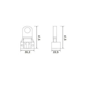 JUEGO DE ZOCALO C/ ROTOR PARA TUBO LED  EXULTT - Vista 2